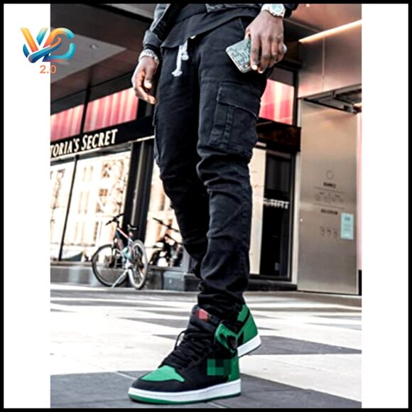 Slim Fit Stretch Jeans Distressed Ripped Skinny Fashion Comfort Flex Waist - Picture 3 of 5